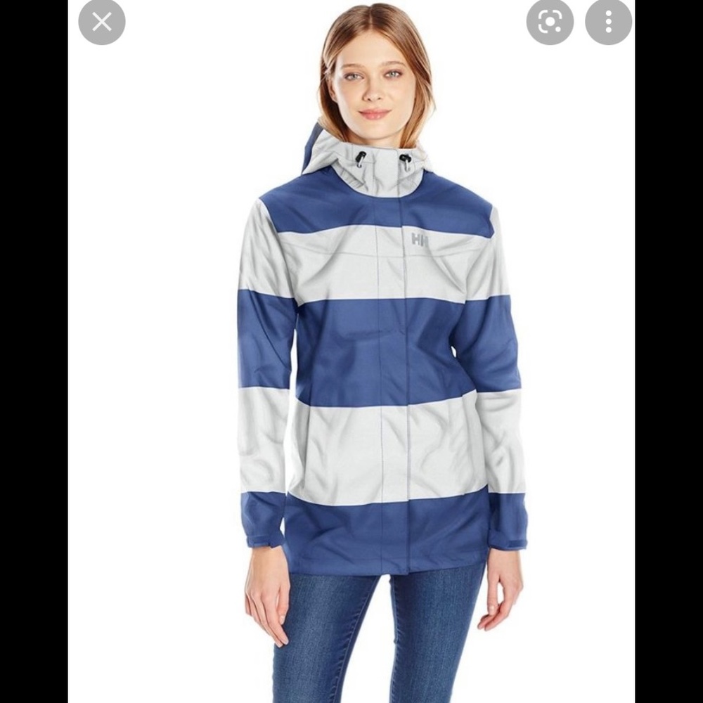NEW Women's Helly Hansen Bellevue Waterproof Hooded Rain Coat Jacket sz Medium